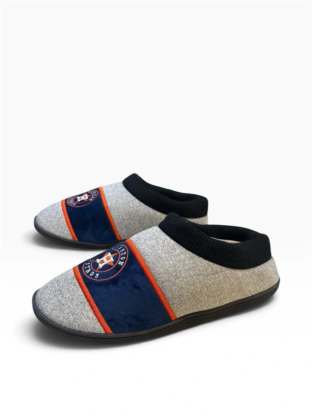 FOCO Men's MLB Slippers Houston Astros Team Cup Sole Slip-On Shoes L 11-12